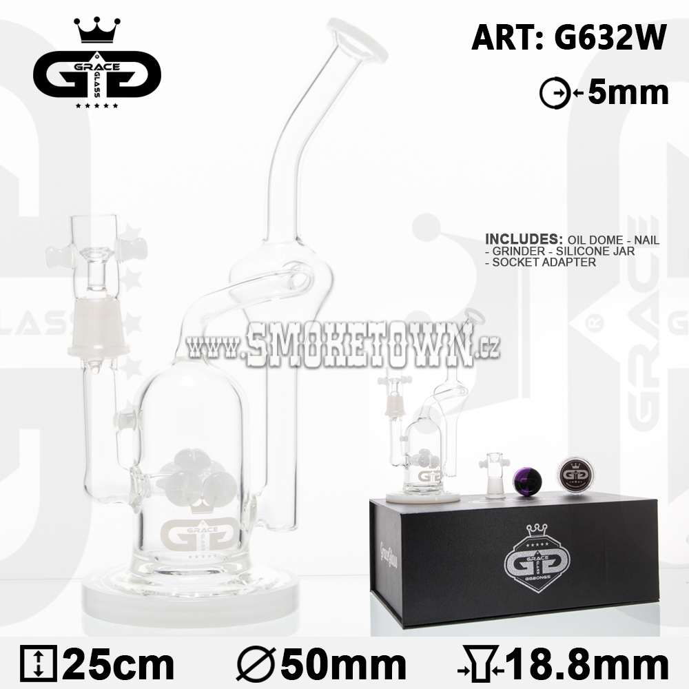 Grace Glass OG Series Watermill Bong in Solid Box 25cm