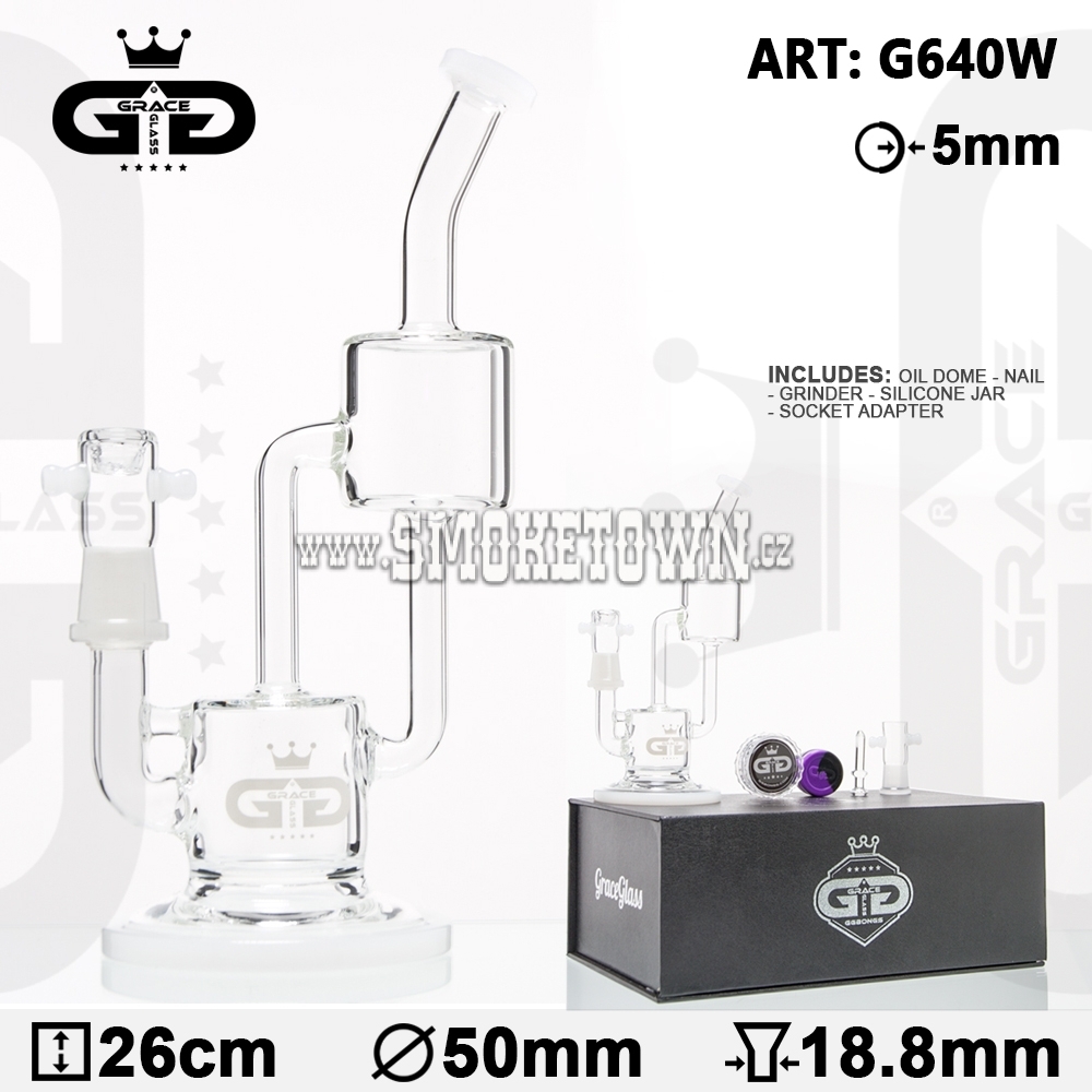 Grace Glass OG Series Double Barrel Bong in Box 26cm