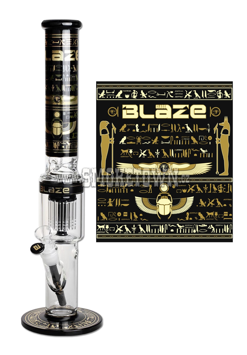Blaze Glass Egypt Icebong 10-Arm Percolator Black 48cm