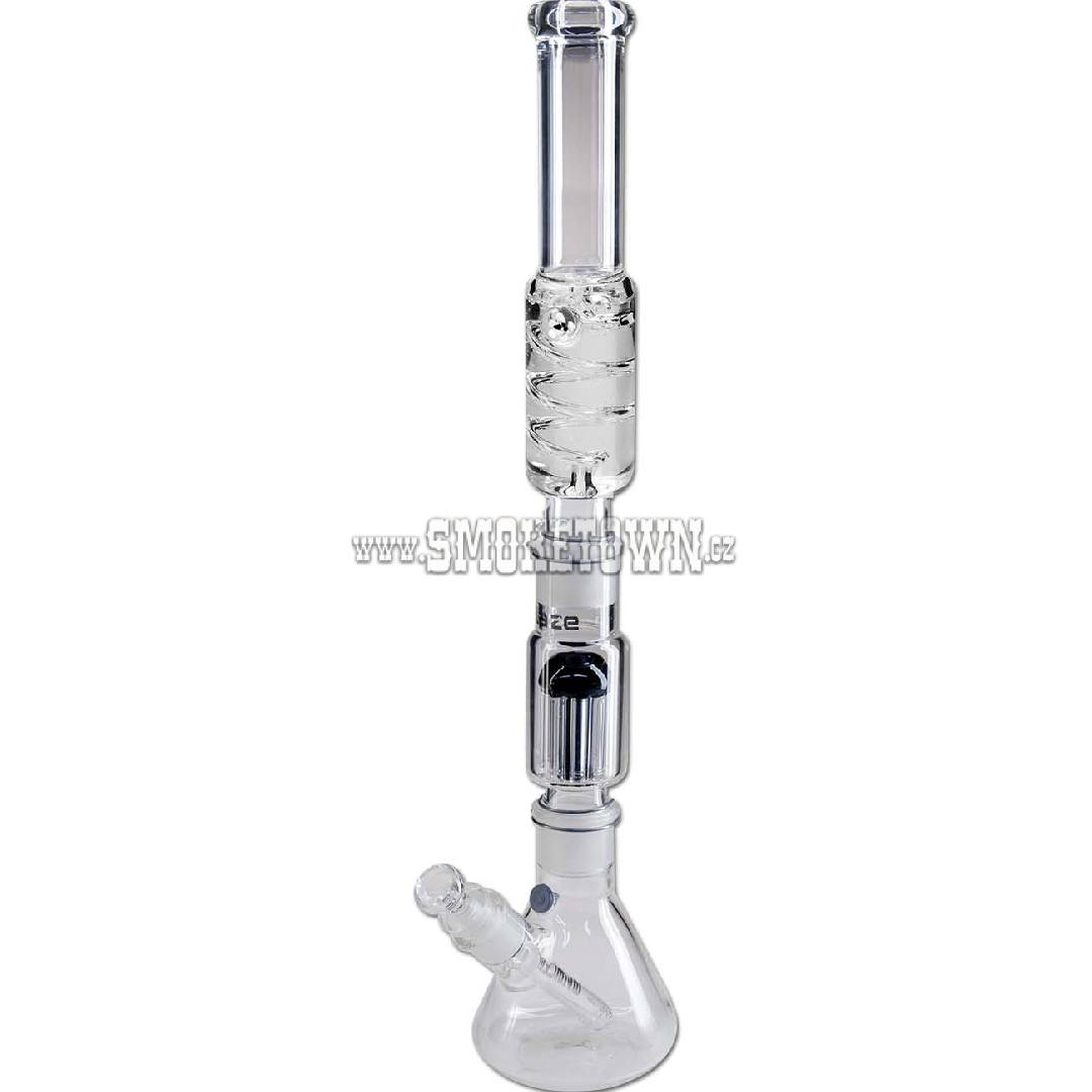 Blaze´ ´M&M´ Flask Bong Spiral 3-part 8-Arm Perc 66cm!