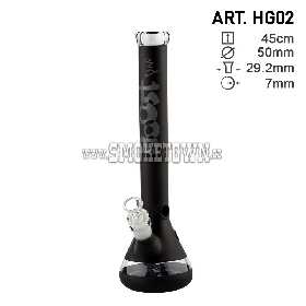 Boost Pro Beaker Glass Bong Black 45cm