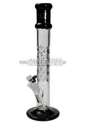 BLAZE GLASS Spike Cylinder Bong Ice black 42cm
