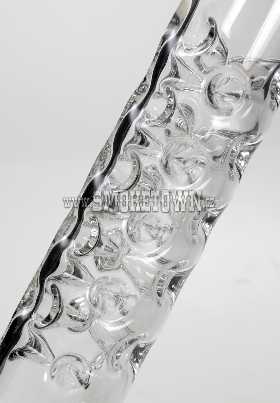 BLAZE GLASS Spike Cylinder Bong Ice black 42cm 2
