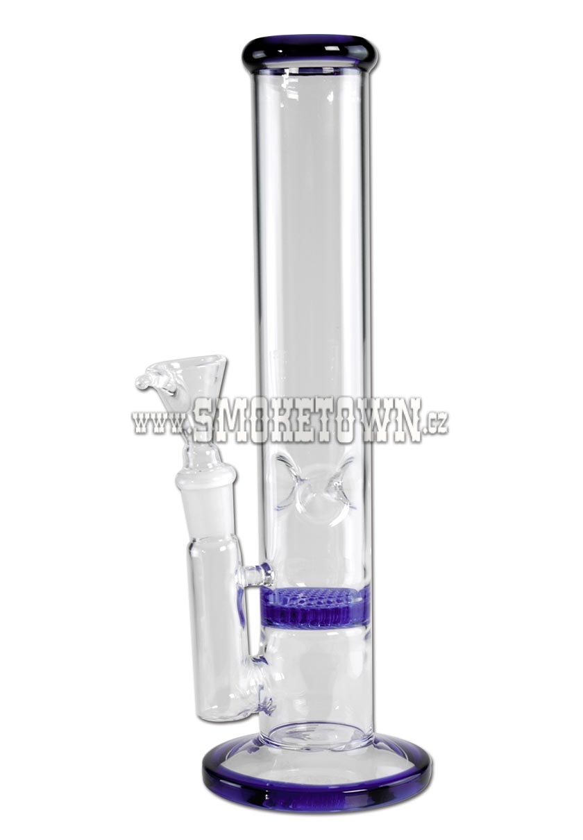 Ice Bong HoneyComb blue 26cm