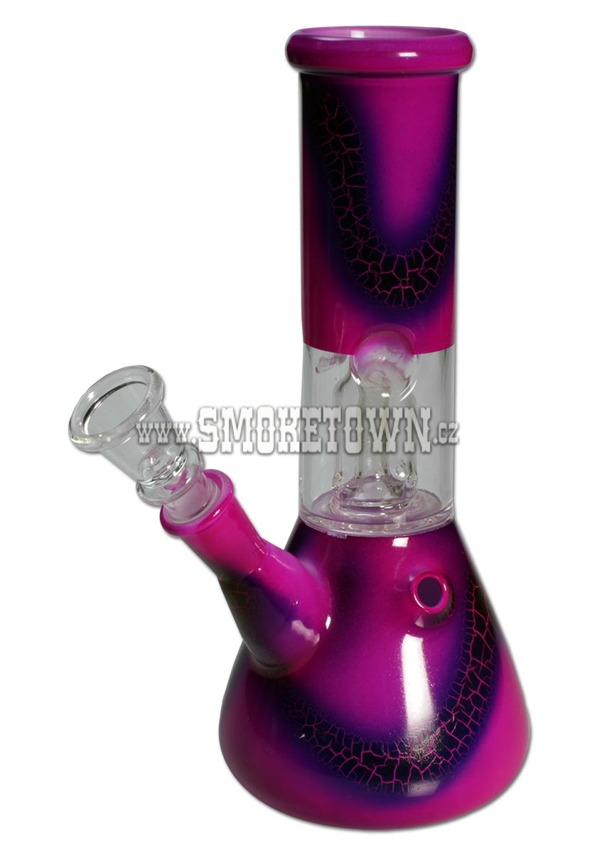 Ice Bong with Dome Perkolator Pink 22cm