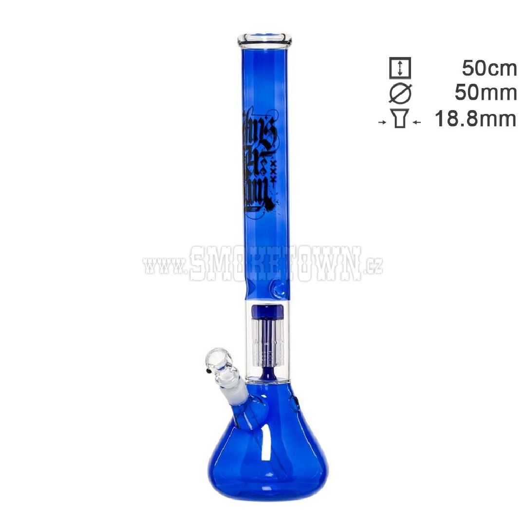 Amsteredam Glass Bong 8 Arm Perc BLue 50cm