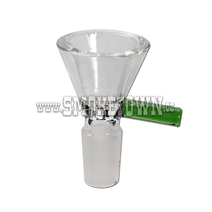 Glass Bowl with Handle Green SG14