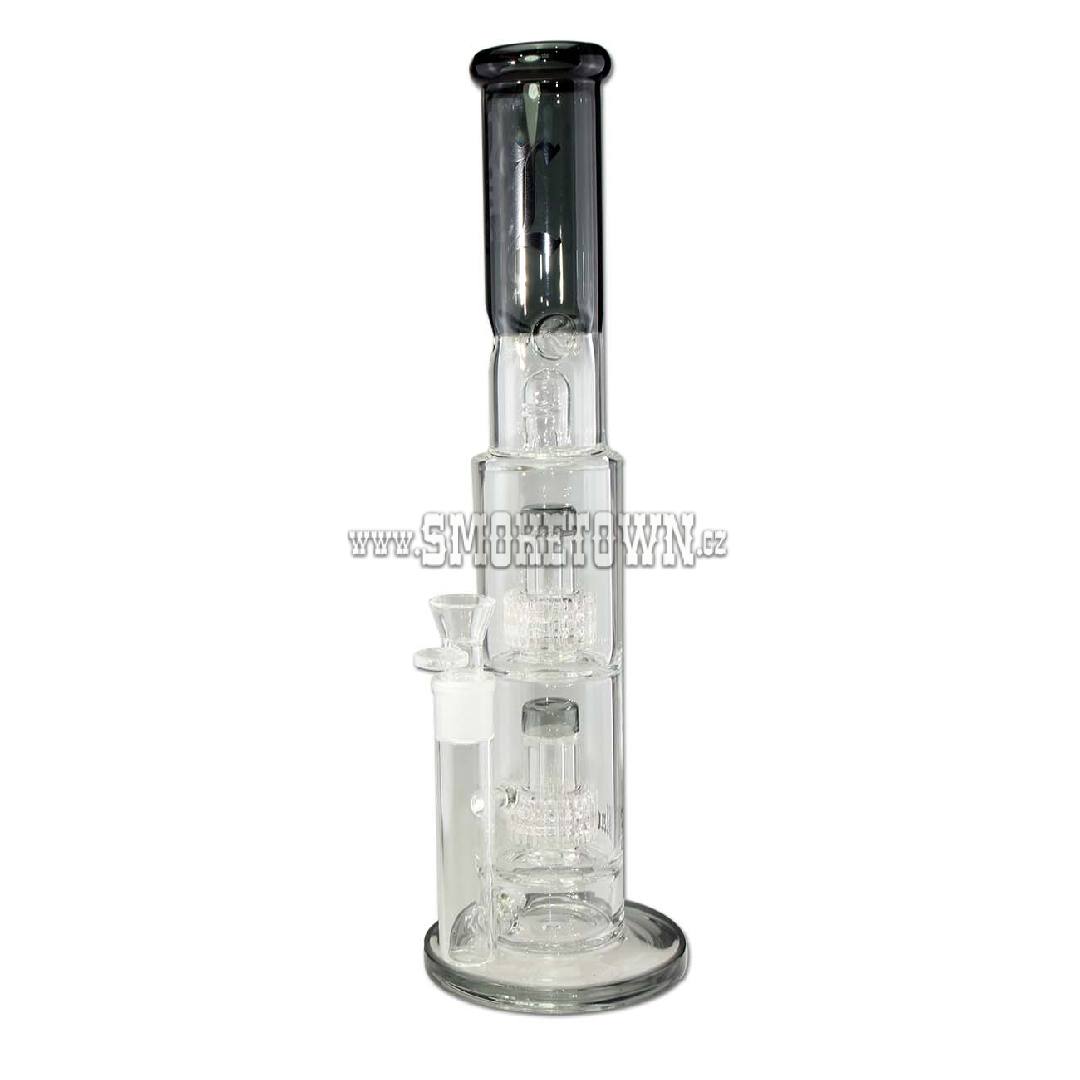 BL Ice Bong 2x Drum Percolator Grey 41cm