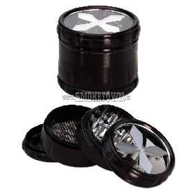 Black Leaf Cross Grinder 4-part Silver
