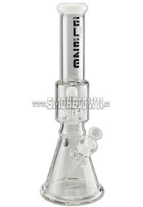 Blaze Glass Ice Bong Drum Percolator White 40cm