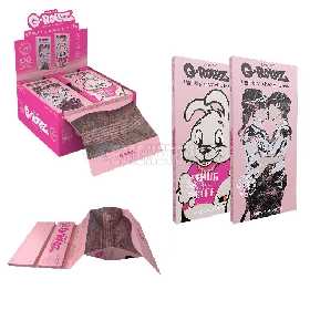G-Rollz Banksy s Graffiti Dyed Pink Set Rolling Papers + Tips + Tray