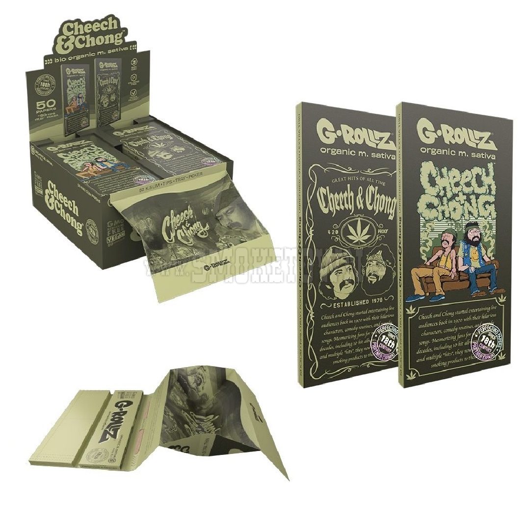 G-Rollz Banksy s Graffiti Chee & Chong Set Rolling Papers + Tips + Tray