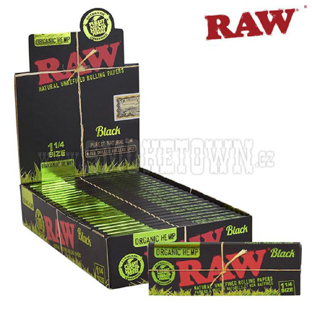 RAW 1/4 Paper BLACK ORGANIC