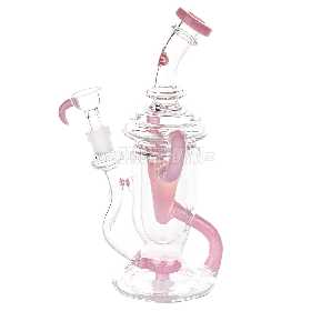 Grace Glass Pink Recycle Bong Series 24cm 2