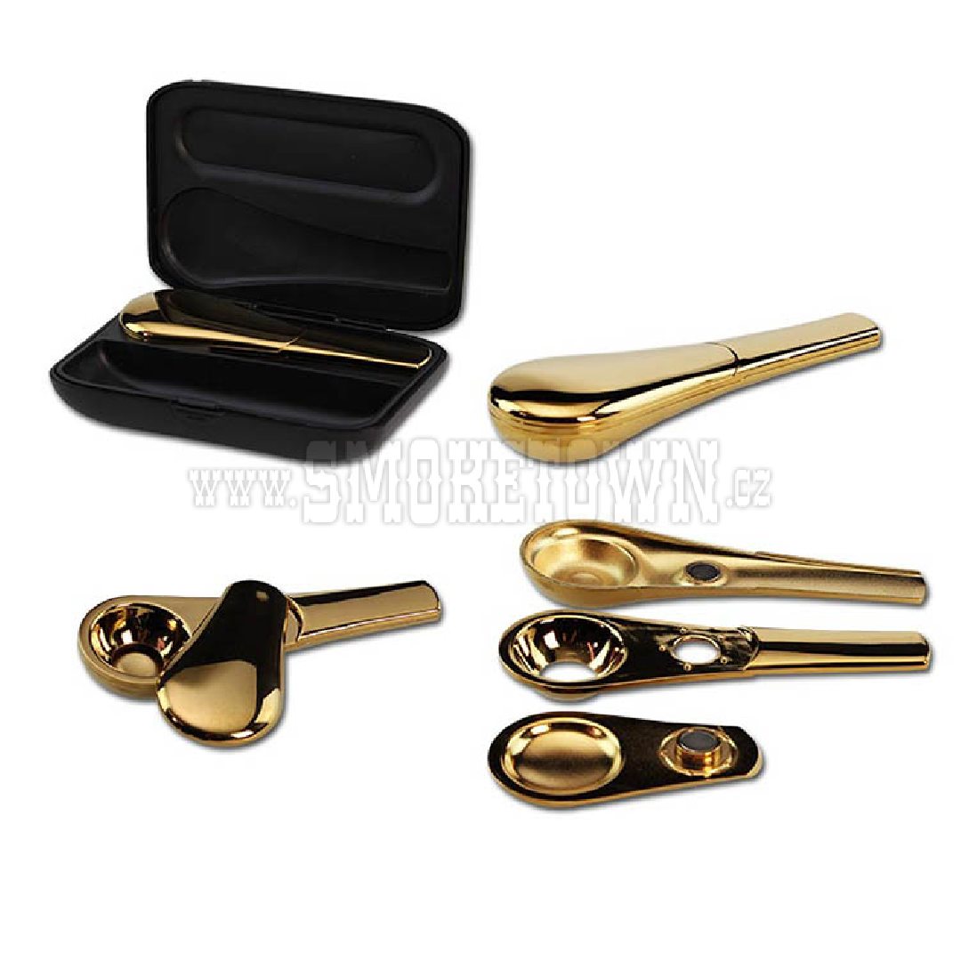 Black Leaf Jopi Magnetic Pipe Gold