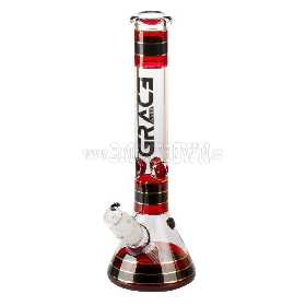 Grace Glass Striped Series Red 42cm 2