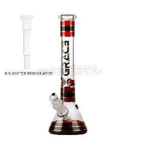 Grace Glass Striped Series Red 42cm