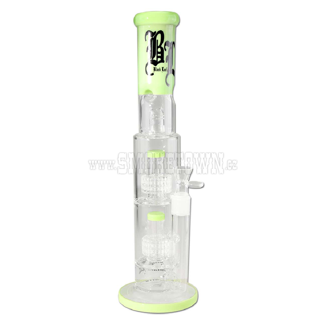 BL Ice Bong 2x Drum Percolator Lime 40 cm