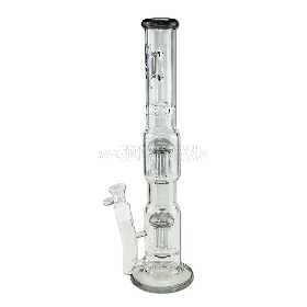 BL Ice Bong 2x 10-Arm Tree Percolator Grey 48 cm