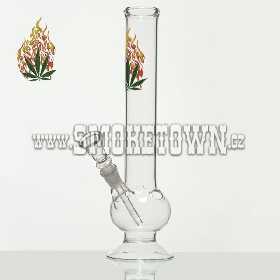 Fire Leaf Glass Bong Flask 30cm