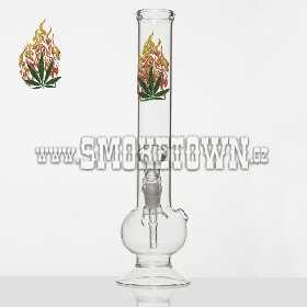 Fire Leaf Glass Bong Flask 30cm 2