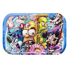 Amsterdam Big Rolling Tray Stoned Homer and friends 27.5 X 17.5 cm
