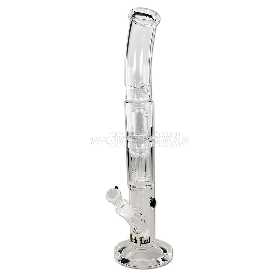 Black Leaf Glass Percolator Icebong 44cm