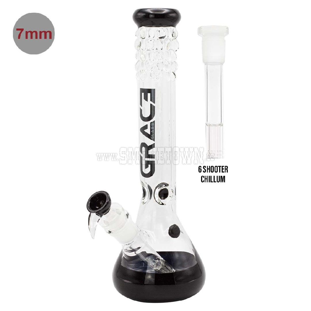 Grace Glass Pearl Glass Black 40cm