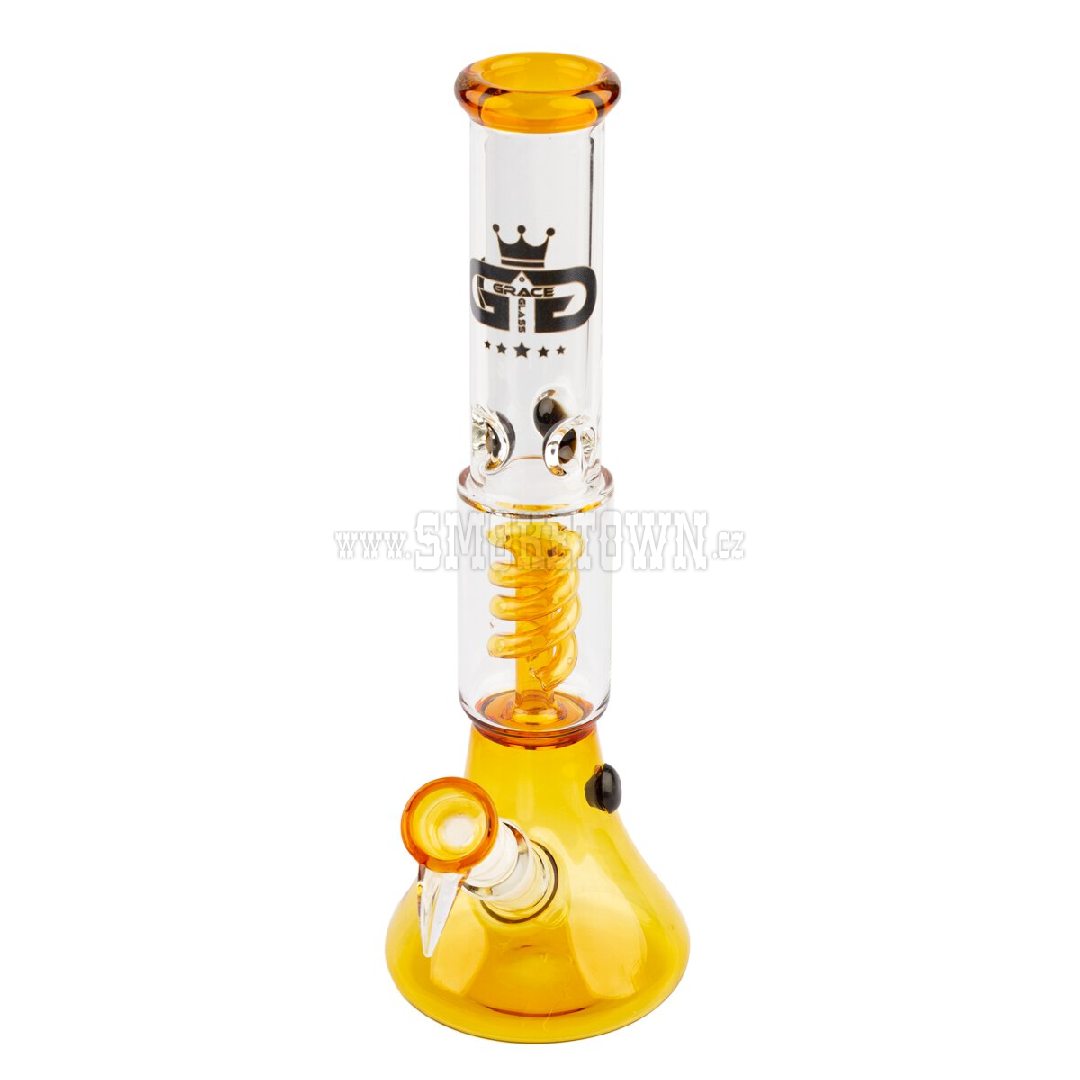 Grace Glass  Small Boy Umber Beaker Spiral perc Bong 34,5cm