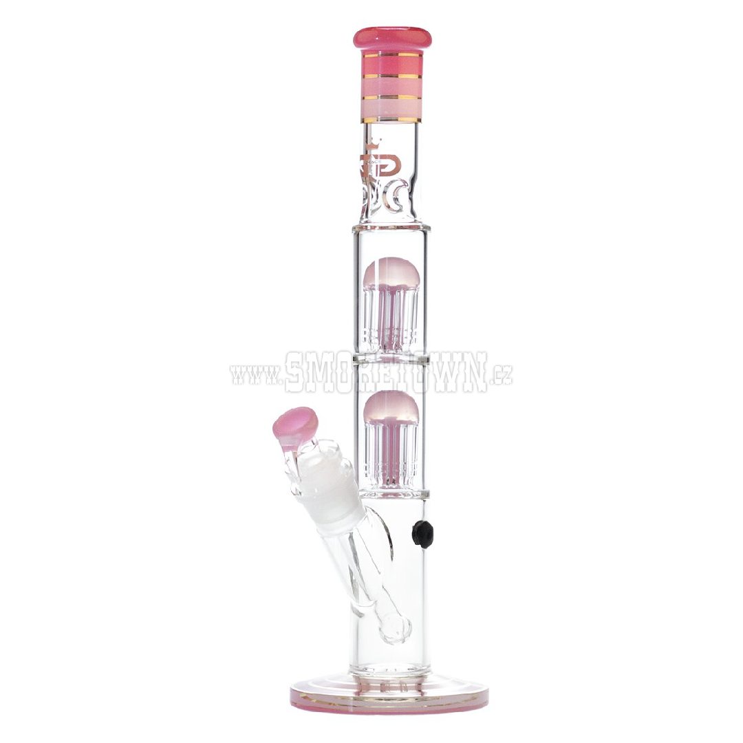 Grace Glass Big Cane Pink Barrel Tree arm perc Bong 41cm