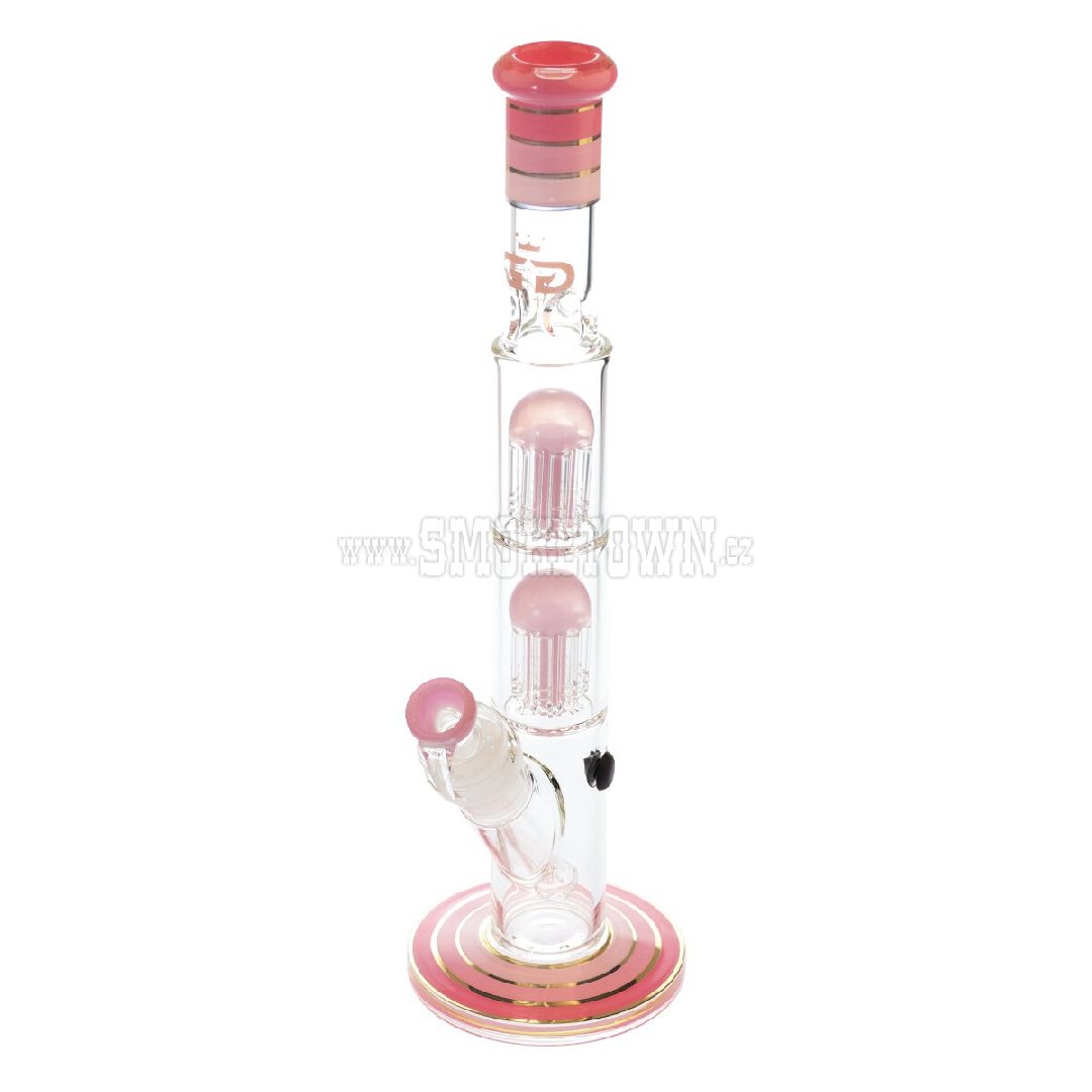 Grace Glass Big Cane Pink Barrel Tree arm perc Bong 41cm 2