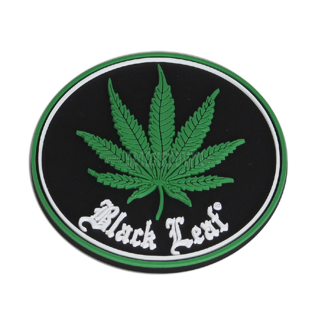Black Leaf Silicone Coaster