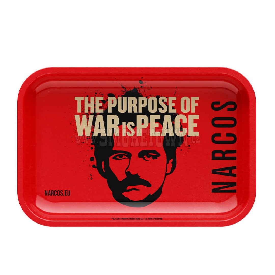 Narcos Metal Rolling Tray Red Small 14 x 18 cm