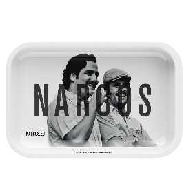 Narcos Metal Rolling Tray White Small 14 x 18 cm