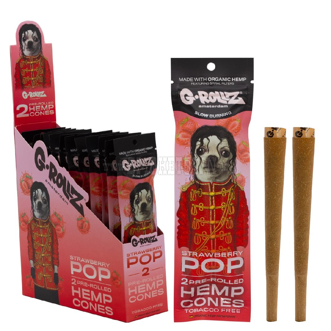 G-Rollz 2x Strawberry Flavored Pre-Rolled Hemp Cones