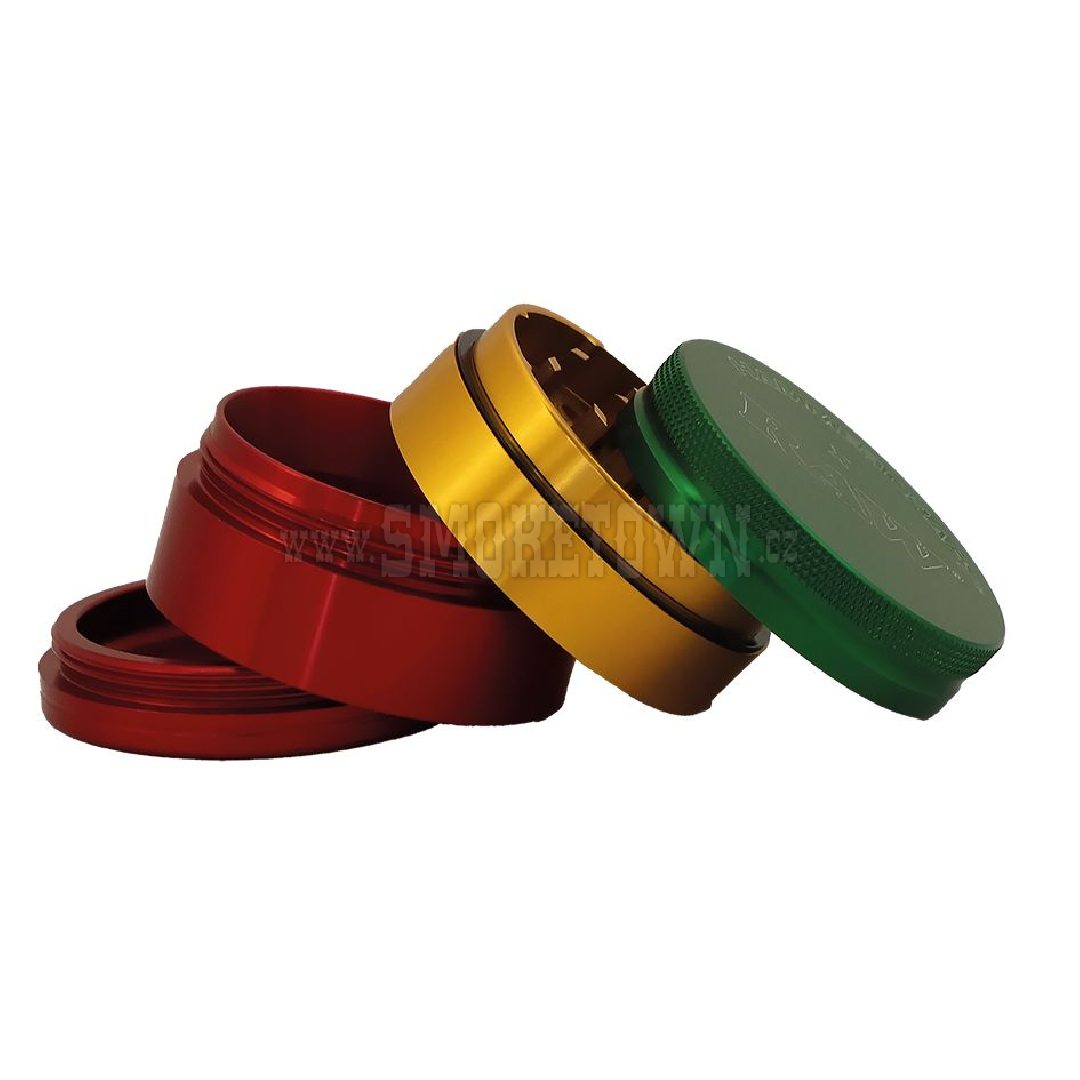 RAW Hammer Craft Medium Aluminium Grinder Rasta 4 Parts – 55mm 2