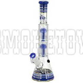 Grace Glass Golden Line Blue Beaker Bong 46cm SG 18.8