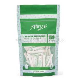 PURIZE Aktivní uhlíkové filtry 50ks 6mm-EXTRA LONG 40mm