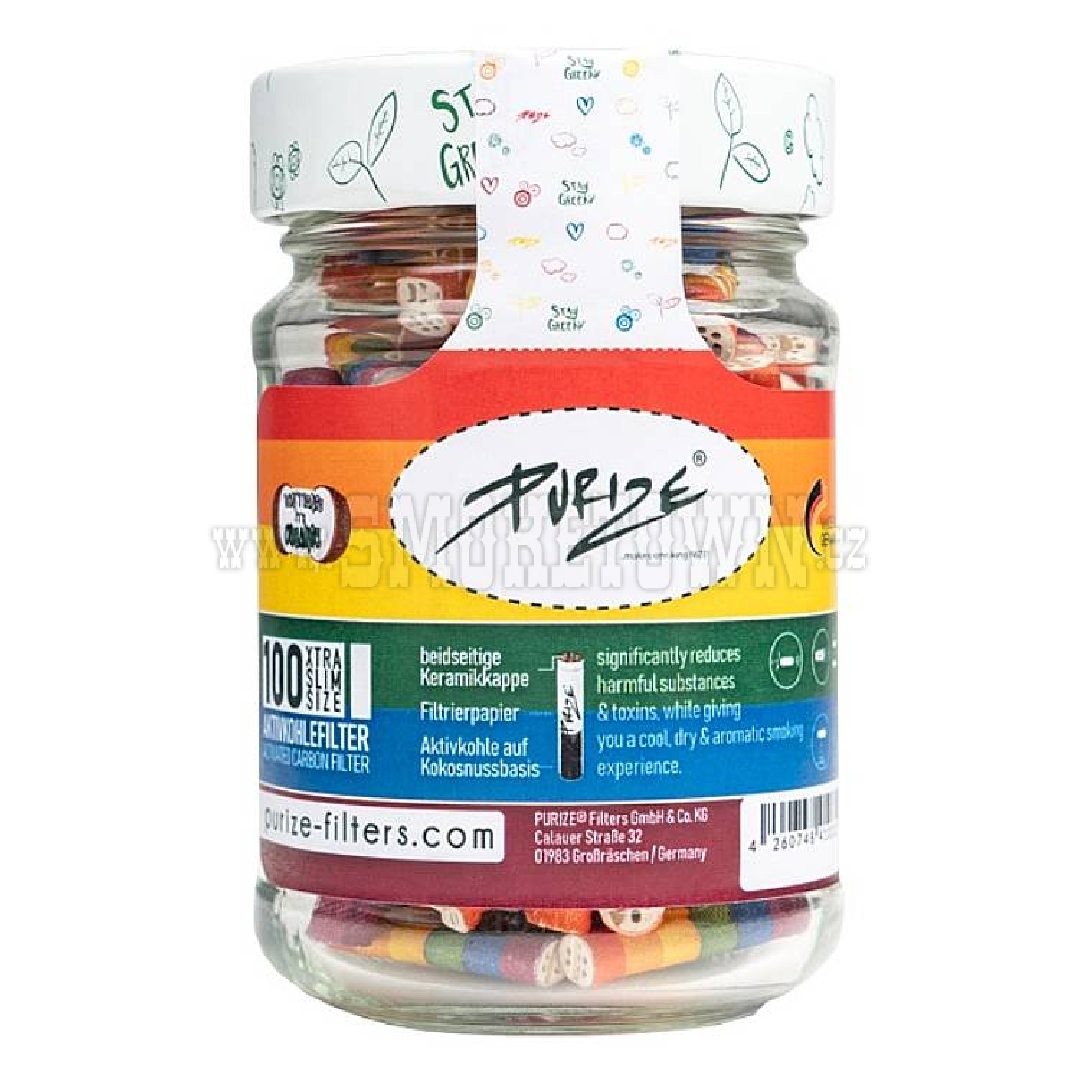 PURIZE XTRA Slim 5.9 mm Rainbow filtry, 100 ks ve skle 2