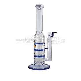 Black Leaf Glasbong mit Triple HoneyComb