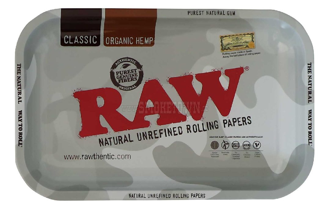 RAW ARCTIC CAMOUFLAGE METAL ROLLING TRAY - SMALL