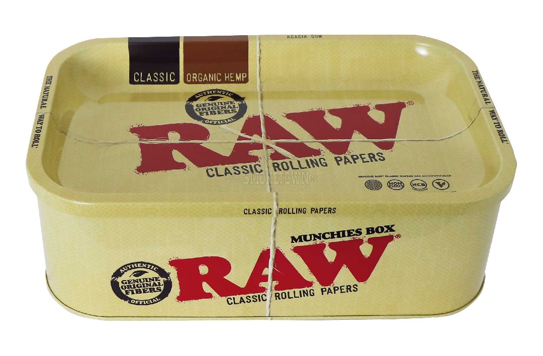 RAW MUNCHIES TIN WITH ROLLING TRAY
