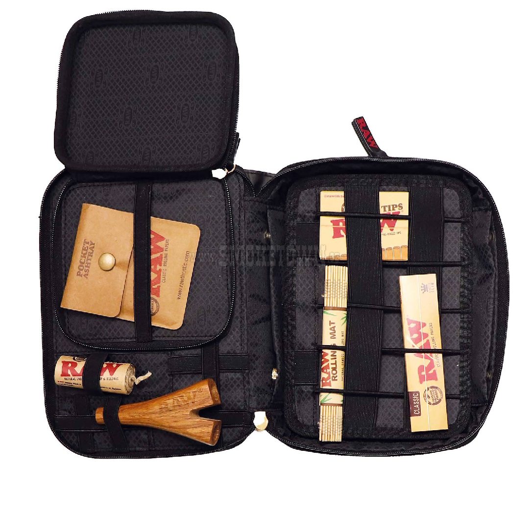 ROLLING PAPERS X RAW WEEKENDER ULTIMATE SMOKERS TRAVEL BAG