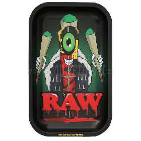 RAW BLACK METAL ROLLING TRAY CONE MONSTER-Podtácek 27,5x17,5cm