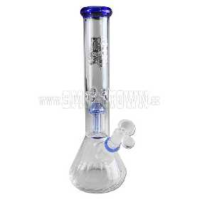 Black Leaf Ice Bong 8-AM Percolator blue 380mm