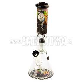 G-Rollz Church of Graffiti - Black Beaker Bong 34cm SG 18.8