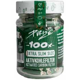 PURIZE Aktivní uhlíkové filtry 5.9mm, 100 ks zelené – skleněné balení