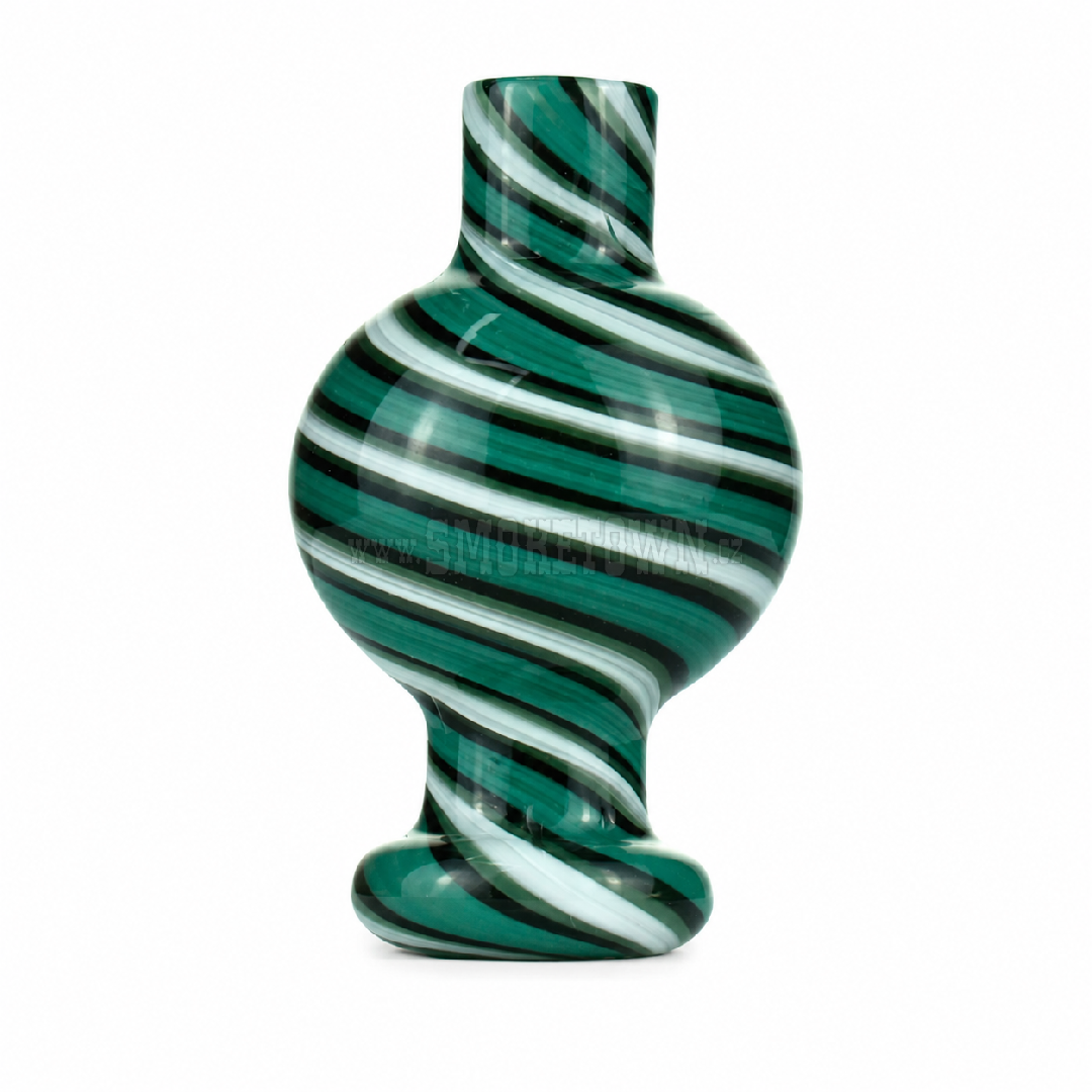 Skleněný Carb Cap Bubble – Green Spiral
