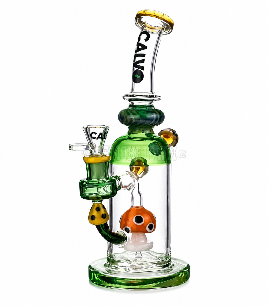 Calvo Mushroom Glass Bong Green SG 14.5 2