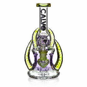 Skleněný bong CALVO Horned Showerhead – fialový 2